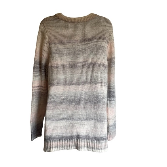 Gap Forever Soft Grey Spacedye Ombré Sweater Tunic Large NWT - Picture 8 of 11